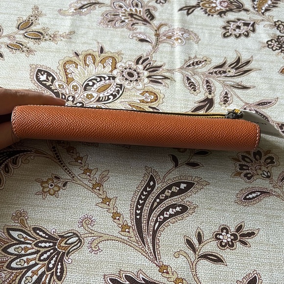 COACH Colorblock Crossgrain Leather Flap Snap Closure Wallet-V5/Flax Multi (NWT) - Picture 7 of 15